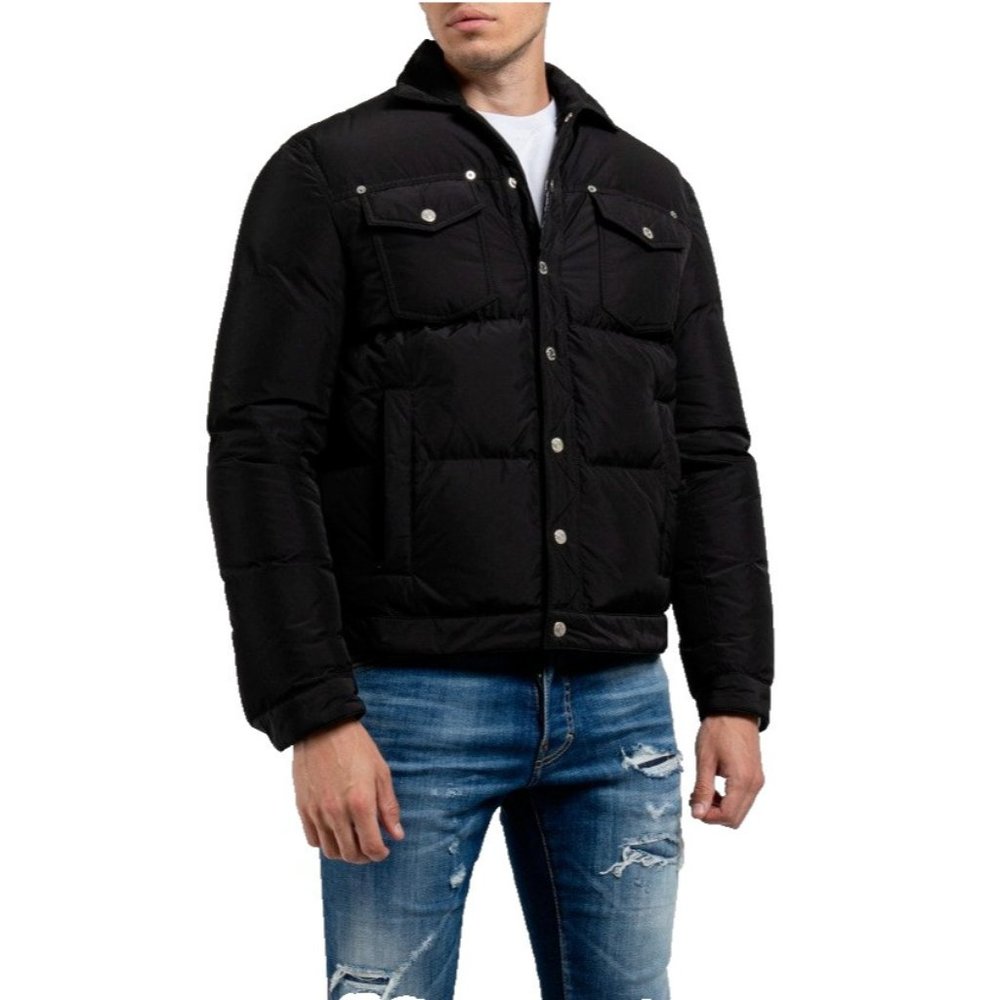 DSQUARED2 Mens Black Puffer Quilted Down Jacket Sz 50/Large NWT S74AM1097